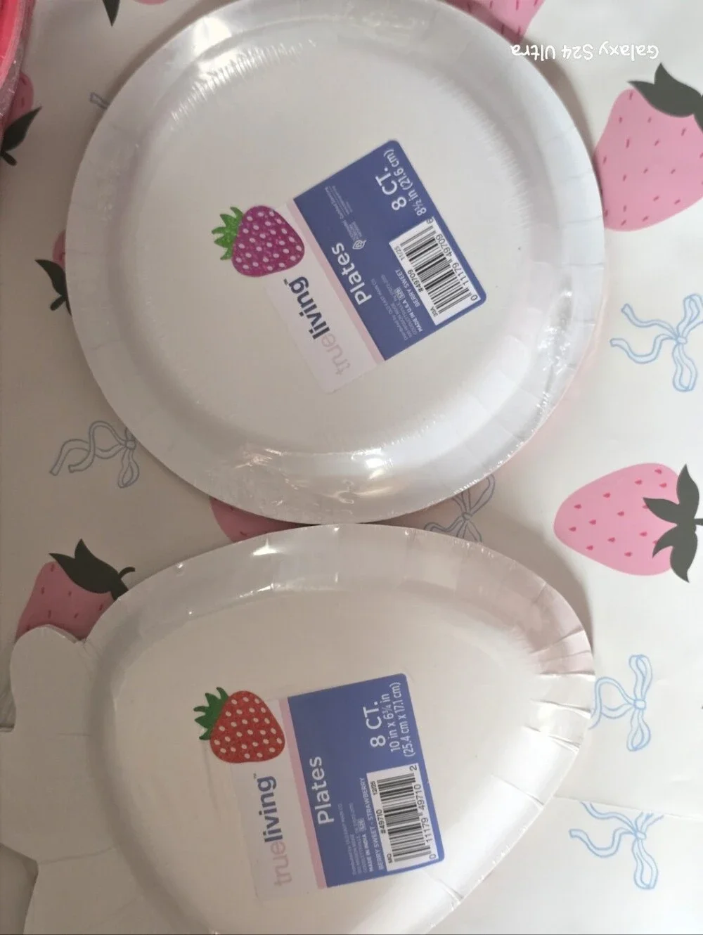 Strawberry & Cherry Decor Paper Plate 2 Pk Set.(16ct Total) NEW